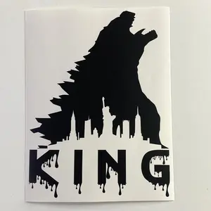 Godzilla King Decal with New York City Skyline Silhouette, Made in the USA, 6x8 Inches