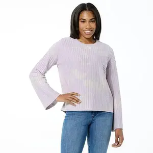 MarlaWynne WynneLayers Textured Stripe Jacquard Knit Sweater
