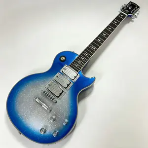 Les Paul Guitar,Ace Frehley HHH pickups lightning bolt inlays Solid mahogany body Rosewood Fretboard 22frets Blue and silver glitter paint finish