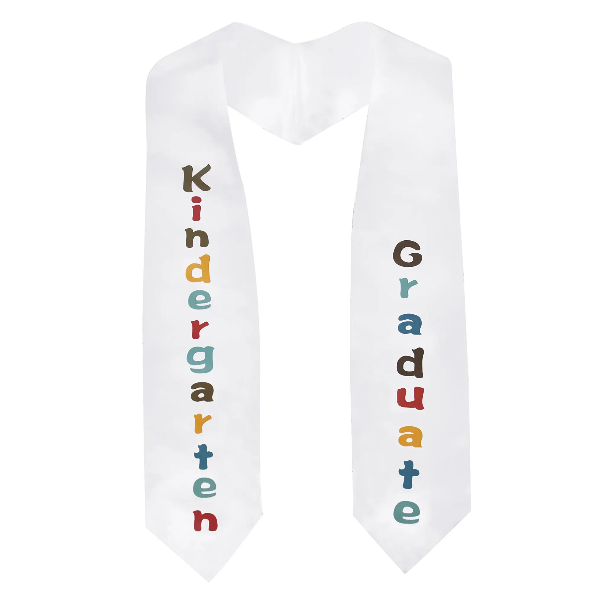 GraduationMall Unisex Preschool Kindergarten Printed Graduation Stole Graduation Sash Class of 2025