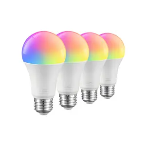 VEVOR Smart Light Bulbs, A19 E26 Smart Bulb That Work with Alexa & Google Assistant, WIFI & Bluetooth LED Light Bulbs with RGB Color Changing, 44 Preset Scenes, Music Sync, No Hub Required, 4 Pack