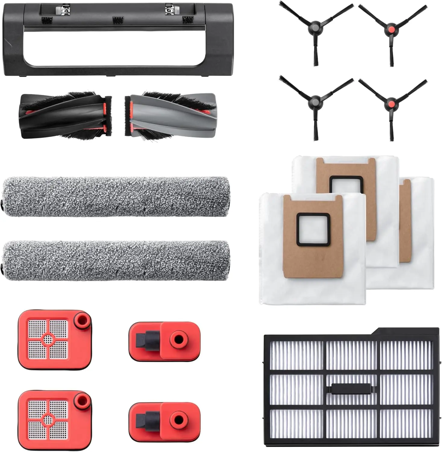 E28/E25 eufy Replacement Parts Kit, Side Brush, Filter, Rolling Brush for Robovac, Dustbag, Roller Mop, Dirty Water Reservoir Filter. Compatible