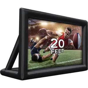 GARVEE 20FT Inflatable Projector Screen - Portable 14ft, 20ft, 24ft Options for Outdoor Movie Nights, Portable with Air Blower, Rope & Carry Bag
