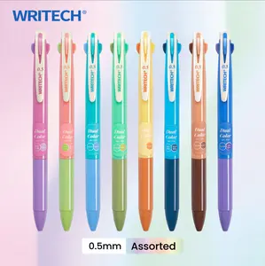 WRITECH Multi Colored Gel Pens 0.5mm 2 in 1 Assorted Color Ink Fine Point Tip Aesthetic Retractable Pen for Journaling Coloring Drawing - 8ct dealsforyoudays