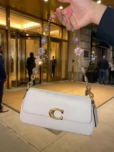 Luxury Rhinestone Bag Chain Strap & Charm – Gold or Silver Sparkly Purse Replacement Strap or Decorative Chain for Handbag Upgrade