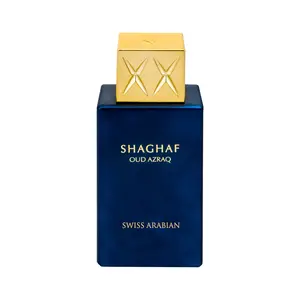 Swiss Arabian Shaghaf Oud Azraq - Luxury Unisex Eau De Parfum - Long Lasting Arabian Fragrance with Amber, Vanilla & Oud - 2.5 oz (75ML) Perfume for Men & Women