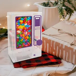 Vintage Mini Candy Vending Machine, Gumball Machine, Perfect for Gum, Jelly Beans & Snacks, No Batteries Needed, Ideal Kitchen Accessory, Great Gift