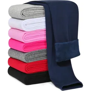 P-GCS021    Girls Fleece Lined Leggings Cotton Kids Winter Warm Leggings Thick Thermal Tights Pants