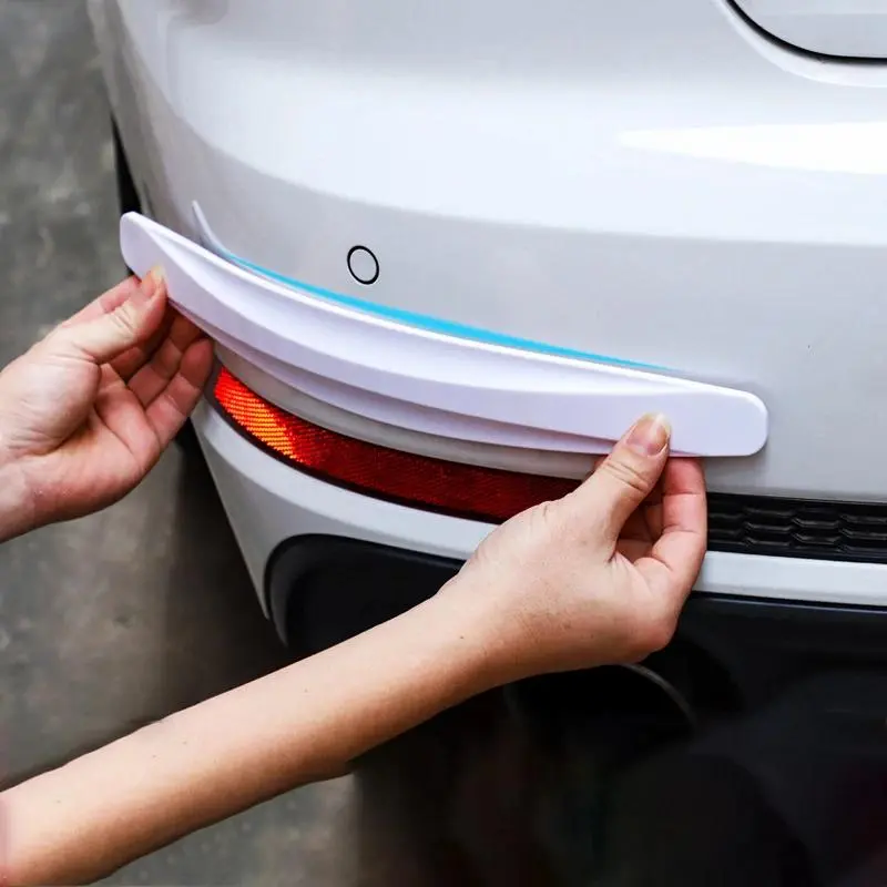 2pcs car bumper body door trunk carbon fiber pattern anti-collision decorative strip thickened and widened anti-scratch sticker Vehicle Exterior Decoration Cool Car Decoration Car Accessories