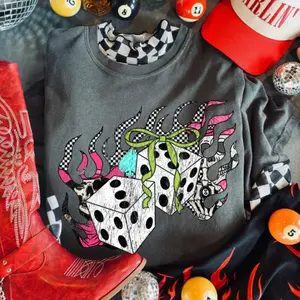 Grunge Dice vintage western graphic tees, western clothing merch, women's western graphic tees clothes, cowgirl outfits stuff, western outfits women, country concert outfits, western tops clothes, westernboutique