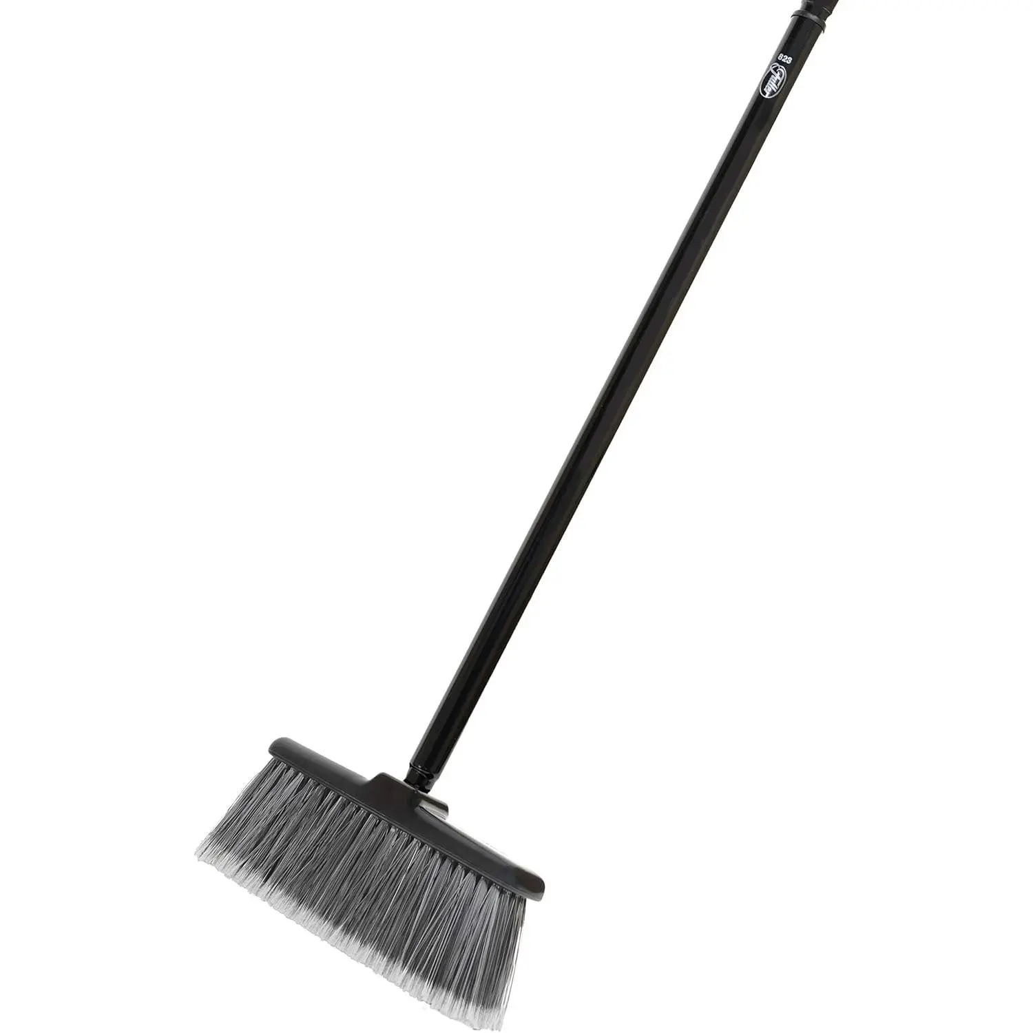 Long-Handle Wide-Sweeper Lightweight Kitchen Broom with Handy Steel Hangup Hook - Chemical Resistant, Grease Resistant, Easy to Store, Cleans Hard-to-Reach Areas, Ideal for Small Particles, Crumbs, Sand & Dust, Perfect for Home Use