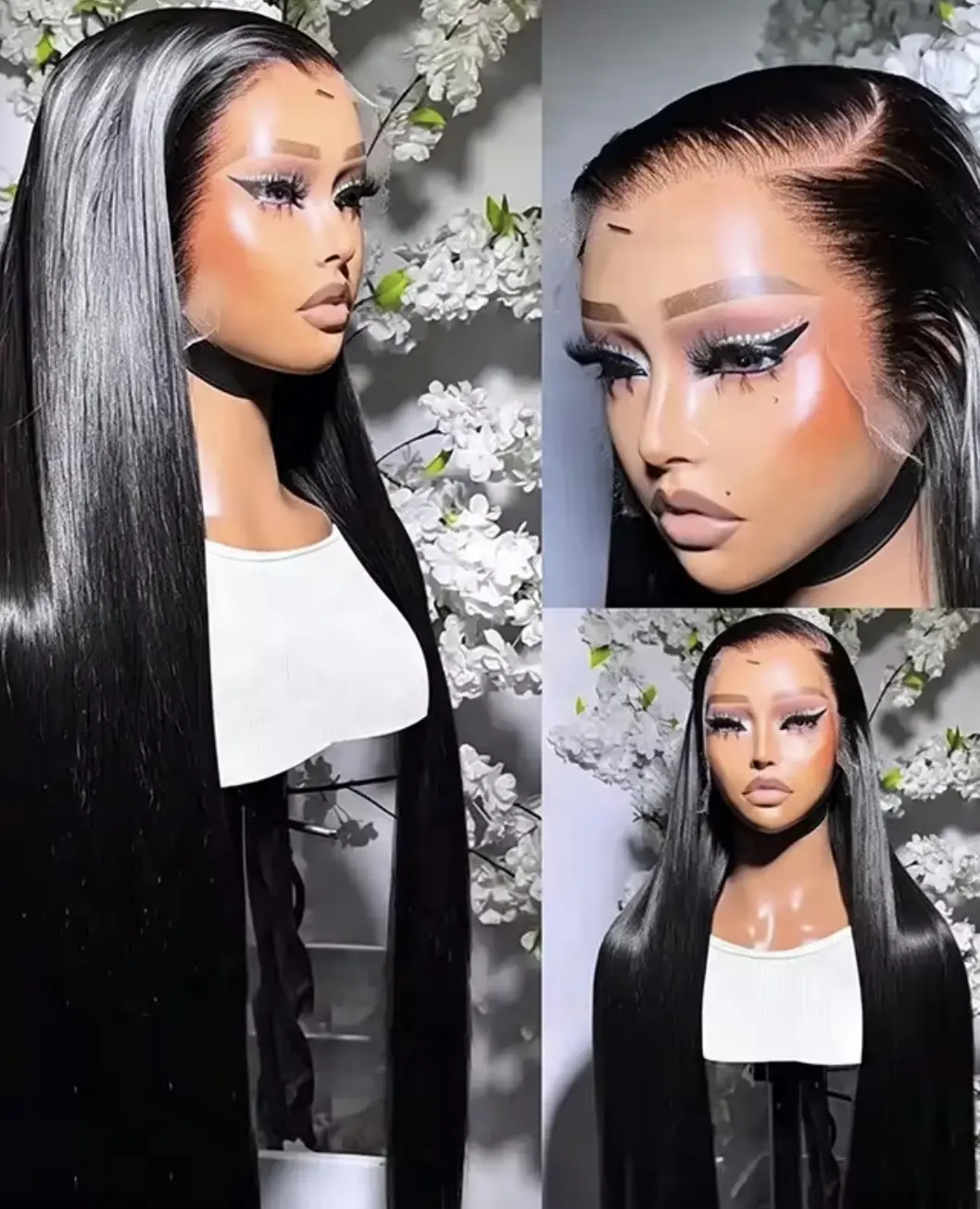 Luxury 13x6  HD Straight Lace front Wig 180% Density 24 Inch Human Hair