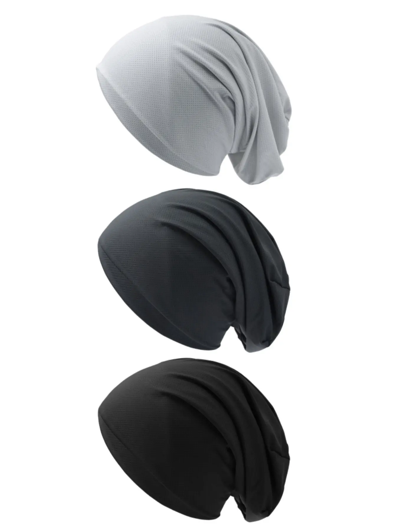 3-Pack Mesh Slouchy Beanies, Ultra-Breathable Skull Caps for Men & Women, Lightweight Cooling Hats for Running, Gym & Outdoor, Outdoor Sports Hat, Workout Hat