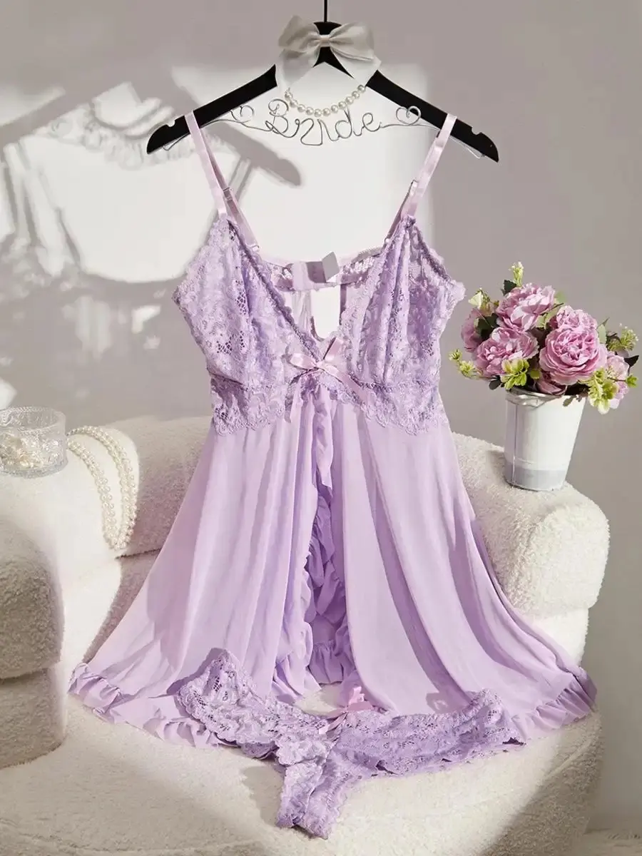 Christmas Two-Piece Lingerie Set, Sexy Lace Underwear for Women, Comfortable Loose-Fit Design, Perfect Gift for All Seasons