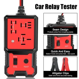 Automotive Relay Tester Tool for Summer 12V Car Relay Tester 2024 Code Readers Scan Tools Diagnostic Test Measurement Portable Lightweight Compact