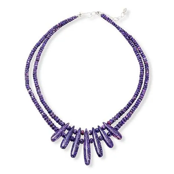 Mine Finds by Jay King  Purple Spiny Oyster Shell 18" Necklace