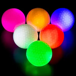 Night Glow Golf Ball Set, 6/12/18 Pieces, Six Colors Available, Enhanced Visibility, Perfect for Nighttime Play, Durable Design