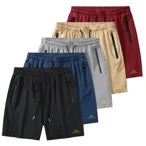 Urban Outdoor Utility Mens Versatile Quick Dry Running Shorts with Functional Mountain Graphic and Secure Zipper Pockets for Daily Commute and Urban Outdoor Treks