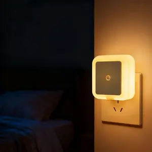 LED Night Light Lamp with Smart Sensor Dusk to Dawn Sensor, Daylight White, 0.5W Plug-in LED Night Lights for Adults & Kids' Bedroom, Bathroom, Hallway, 6-Pack