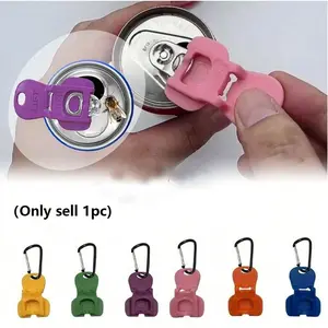 Plastic Coke Can Opener with Dustproof Sealing Function, Portable Keychain Tool, Ideal for Home Parties, Picnics, Office Use, Plastic Can Openers