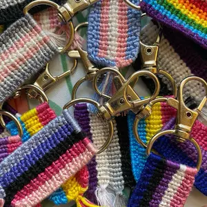 Mini Pride Flag Keychains Handcrafted Vibrant Colors of Pride Flag Unique Durability Gift for Equality Support cute gifts