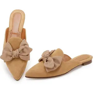 Coutgo Mules for Women Slip On Comfortable Pointed Toe Womens Loafers Women's Flats for Women's Mules & Clogs Slippers Sandals Footwear