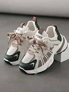 Fashionable Breathable Kids Sports Shoes, Lightweight Casual Non-Slip Dad Sneakers for Boys & Girls, Sporty Breathable Shoes, Spring & Fall Footwear