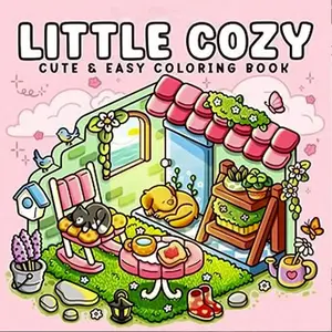 1pc COZY coloring book For Adults And Kids,Simple And Big Designs For Relaxat,Toys, Activities, Art, drawing to relieve stress, Christmas gift, Back to school gifts