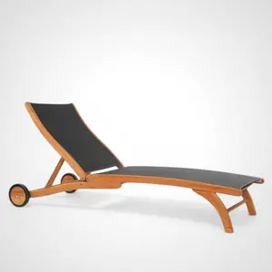HLSL677 - Pearl Teak Sunlounger