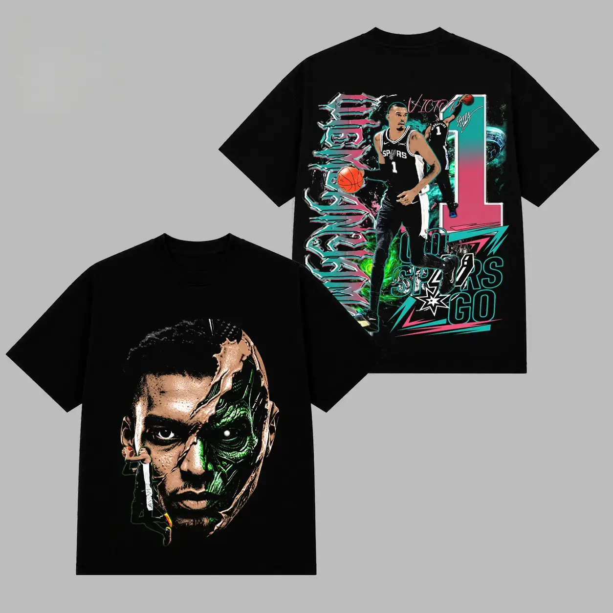 [🎉100% Cotton] Victor Wembanyama Wemby Fans Graphic Tee, The Alien 1 Premium Cotton Basketball Shirt, Spurs Nation Apparel, Sports Streetwear, Gift For Basketball Fan