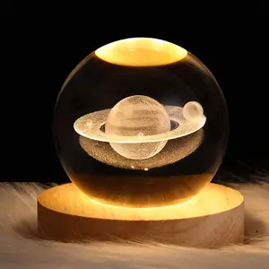 Universe Gift 3D Galaxy Crystal Ball Night Light for Kids with Colorful LED Light Base Warm/Color Changing Light with Remote Galaxy Model Halloween Christmas New Year Boys Girls Women Love Gifts