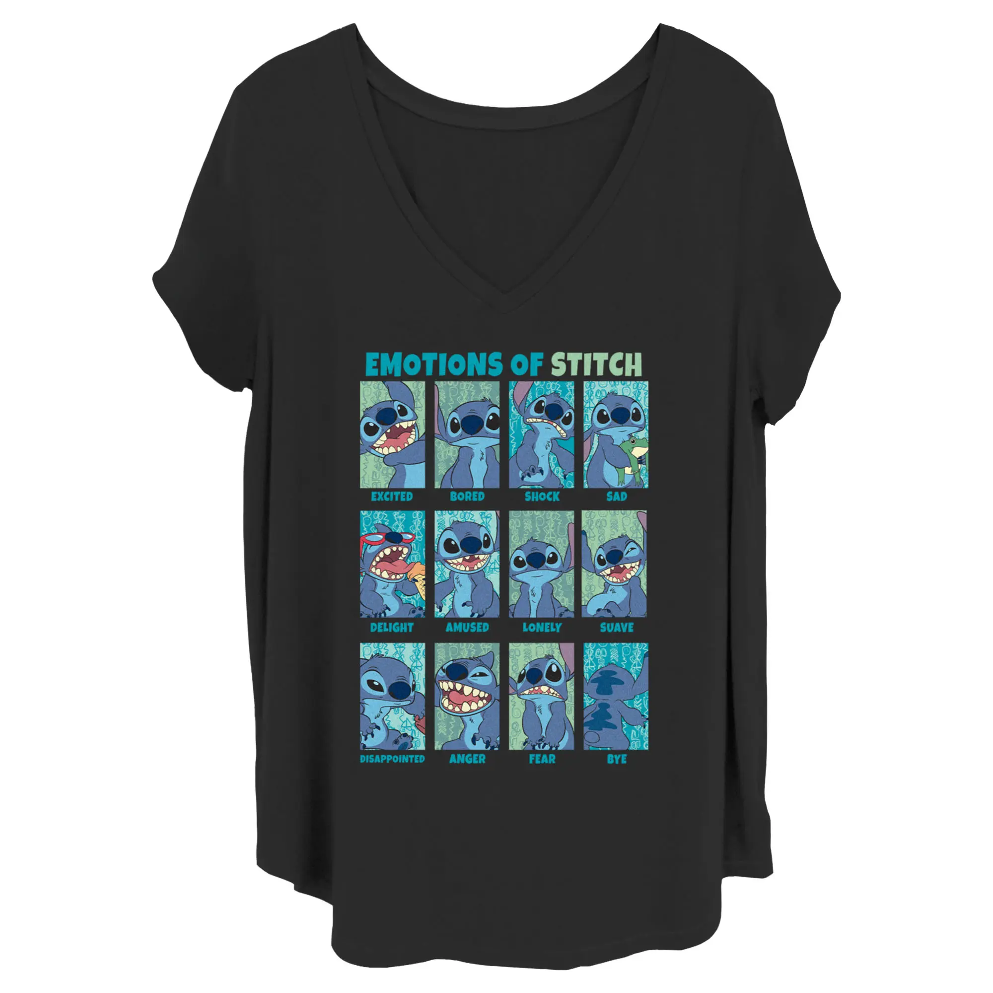 Junior's Women Lilo & Stitch Emotions of 626 T-Shirt