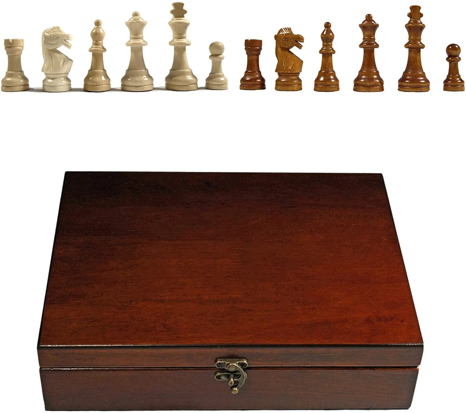 WE Games Weighted English Staunton Wood Chess Pieces in Box, 3.75 Inch King
