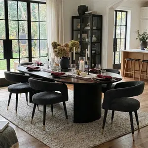 Anna Modern Upholstered Dining Chairs with Arm (Set of 2)