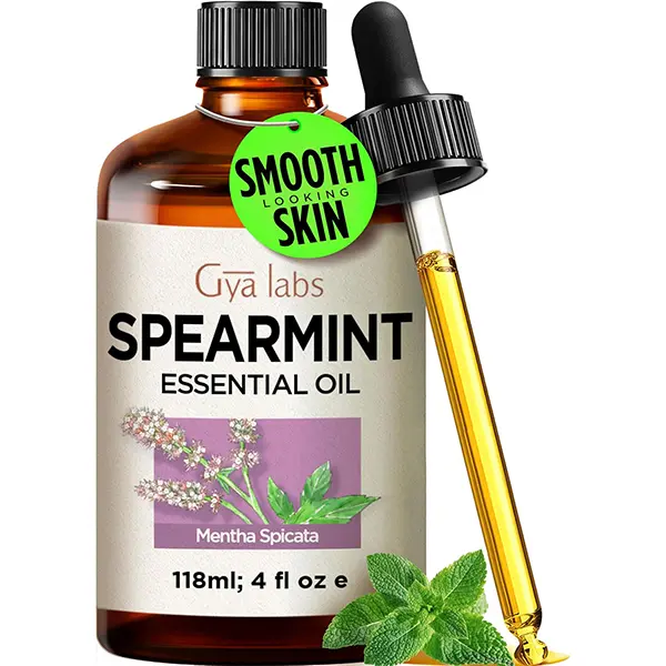 Gya Labs Spearmint Essential Oil - 4 Fl Oz - Spearmint Oil for Hair, Skin, Diffuser, Aromatherapy & DIY Candle Making Scent