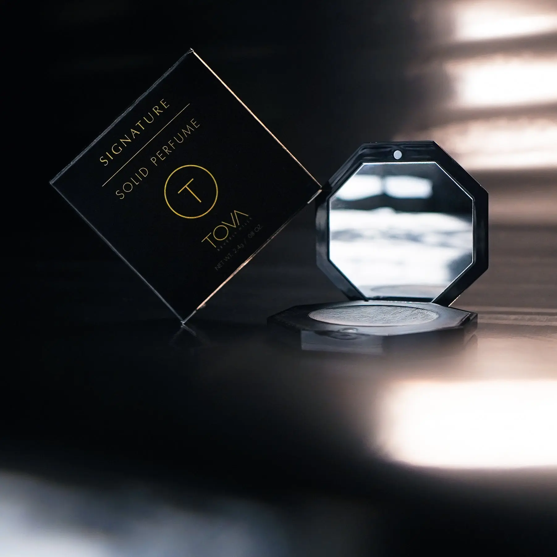 Unisex Signature Solid Perfume Compact with Jasmine Absolute, Aphrodisiac Musk, Clean Sensuality, Pure Fragrance - Beauty & Personal Care Fragrance