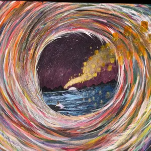 Dream Escape glitter painting decor Room Decoration Artistic Painting