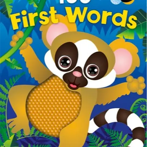 Interactive Touch-and-Feel 100 First English Words Vocabulary Board Book - Preschool Learning Materials, Sensory Learning, Enhance Early Literacy, Toddler Language Building Tool
