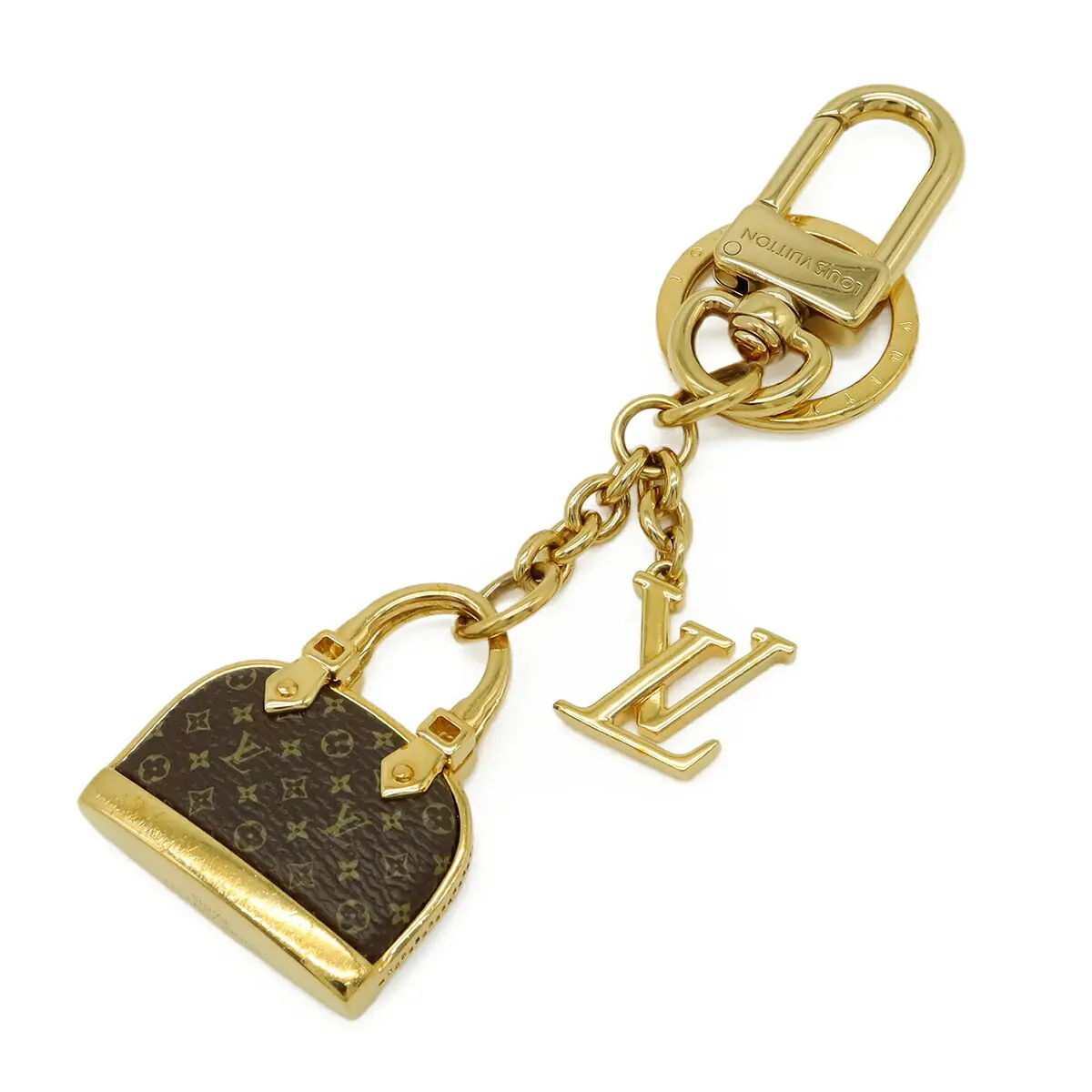 Pre-owned Louis Vuitton Canvas Small Leather Goods Monogram Bag Charm Key Holder