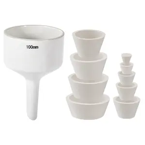 Ceramics Buchner Funnel 100mm with 9 Count Different Size Universal Buchner Funnel Adapter for Laboratory