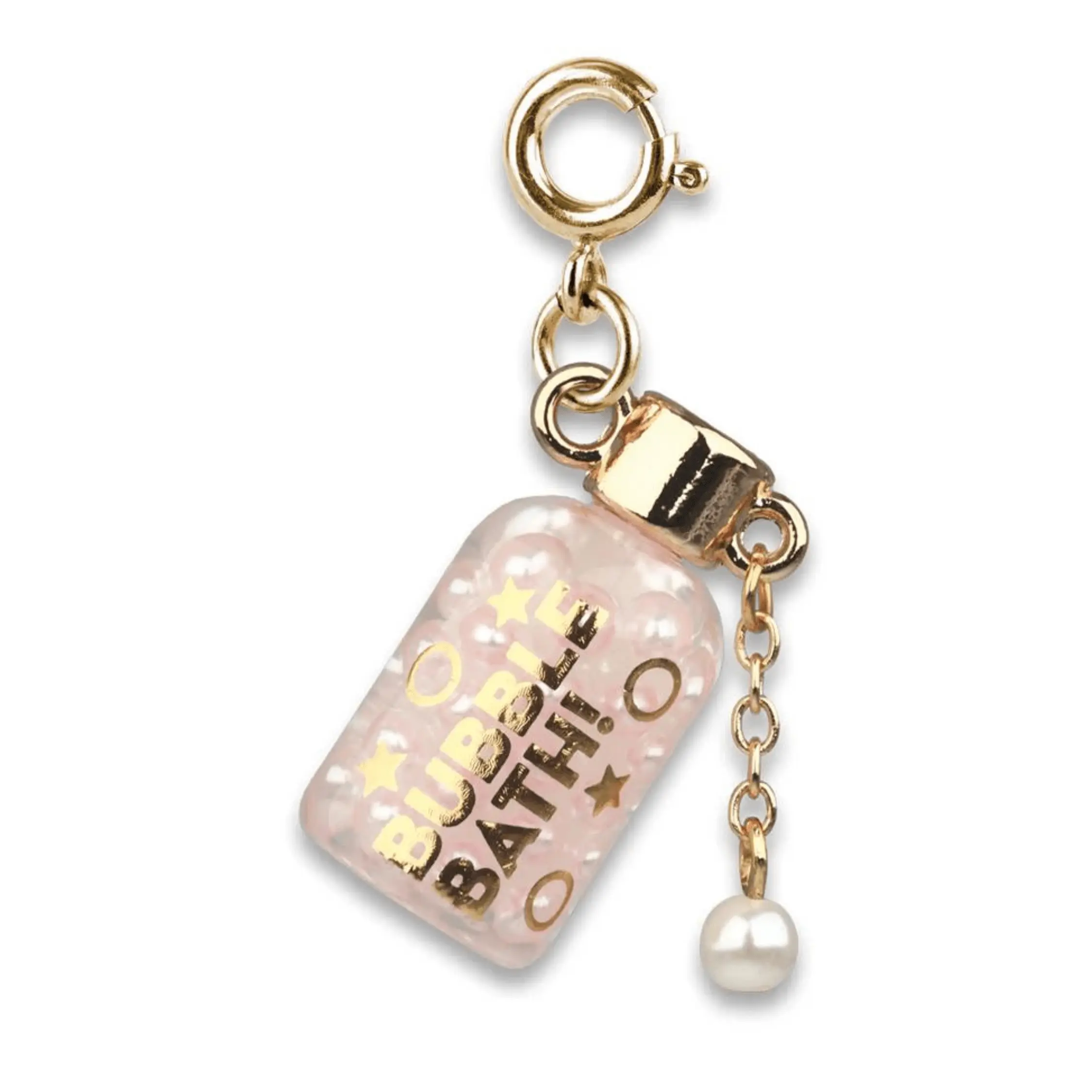 CHARM IT! Glitter Bubble Bath Charm with Pearl Bead Bubbles & Dangle - Sparkling Accessory for Bracelets & Necklaces