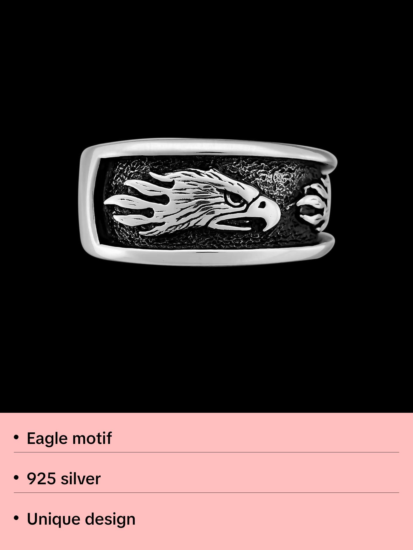 Sterling Silver Freedom Eagle Ring