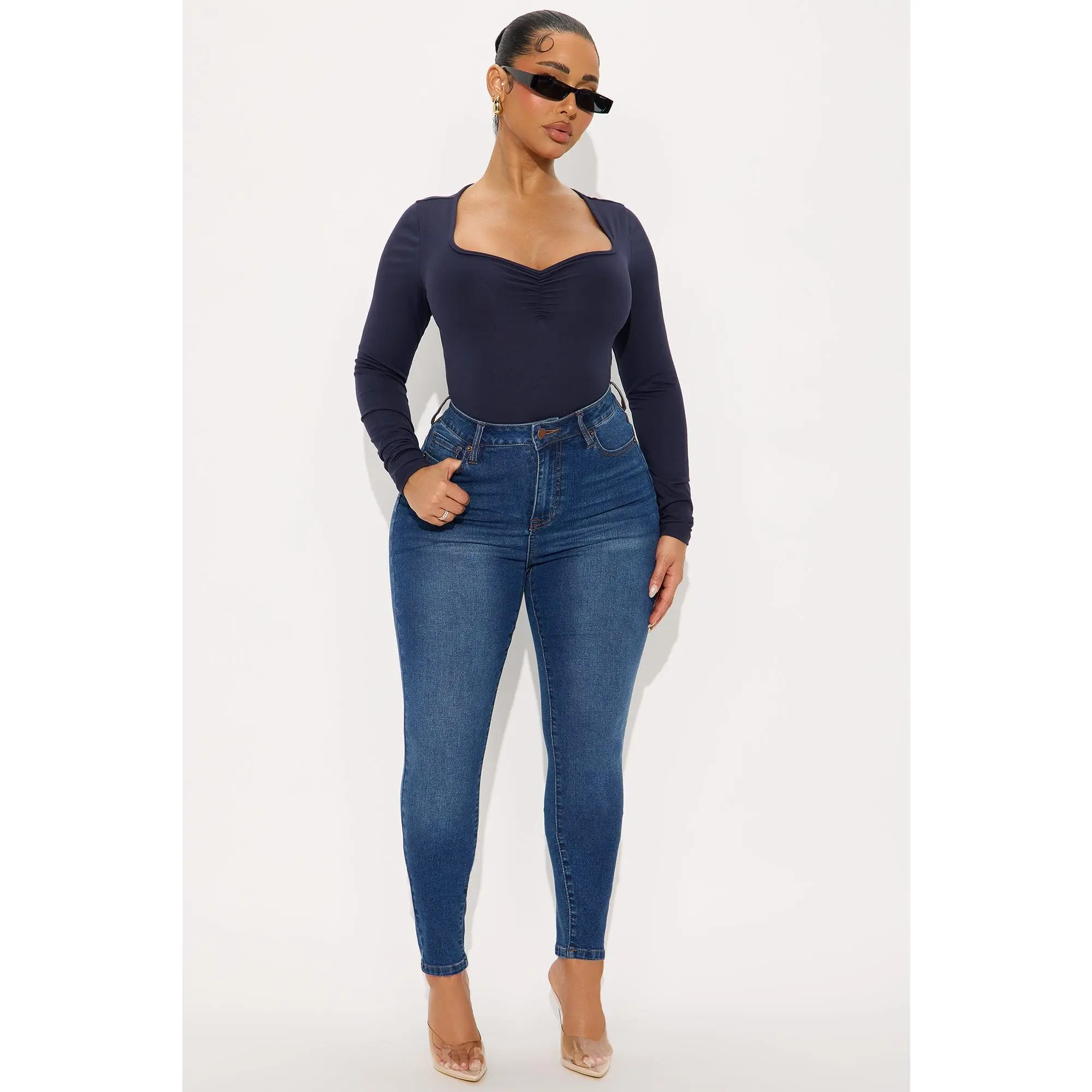 San Diego Sculpting High Rise Stretch Skinny Jeans - Dark Wash San Diego Sculpting High Rise Stretch Skinny Jeans - Dark Wash