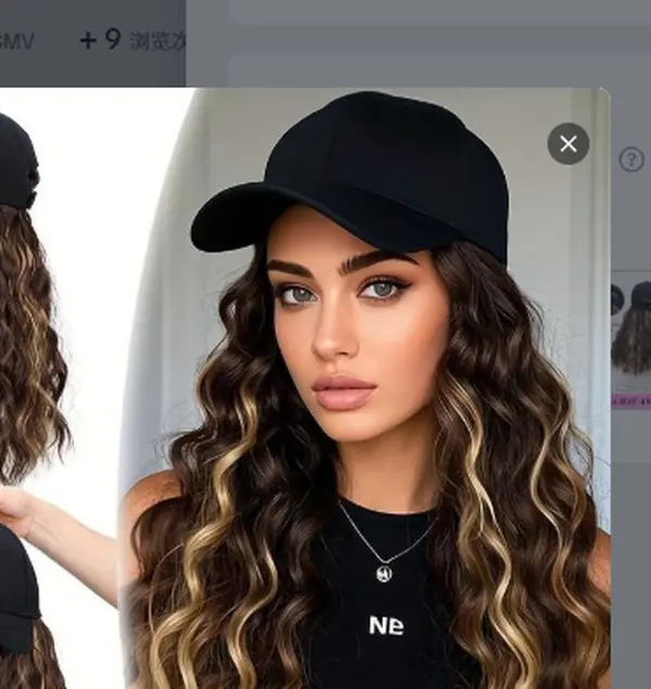 Women's Heat-Resistant Black Synthetic Fiber Heat Friendly Wig - Long Curly Adjustable Baseball Cap Hair System, Light Beige Wig Cap for Daily Wear, Cosplay, Hair Loss Solutions, Volume & Fullness, Synthetic Fiber Wig Beanie Wigs
