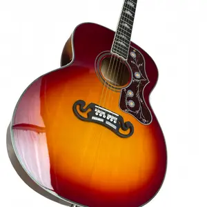 New GIbson SJ200 Acoustic Guitar Top Solid Spruce in Cherry Sunburst