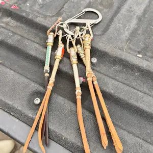 Raw Leather Keychains with Monel Lining - Durable and Stylish Accessory for Everyday Use