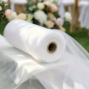Ultra-Long Transparent Tulle Table Runner, Multi-Purpose, Size 30x45cm, Ideal for Wedding Decorations, Party Supplies & More