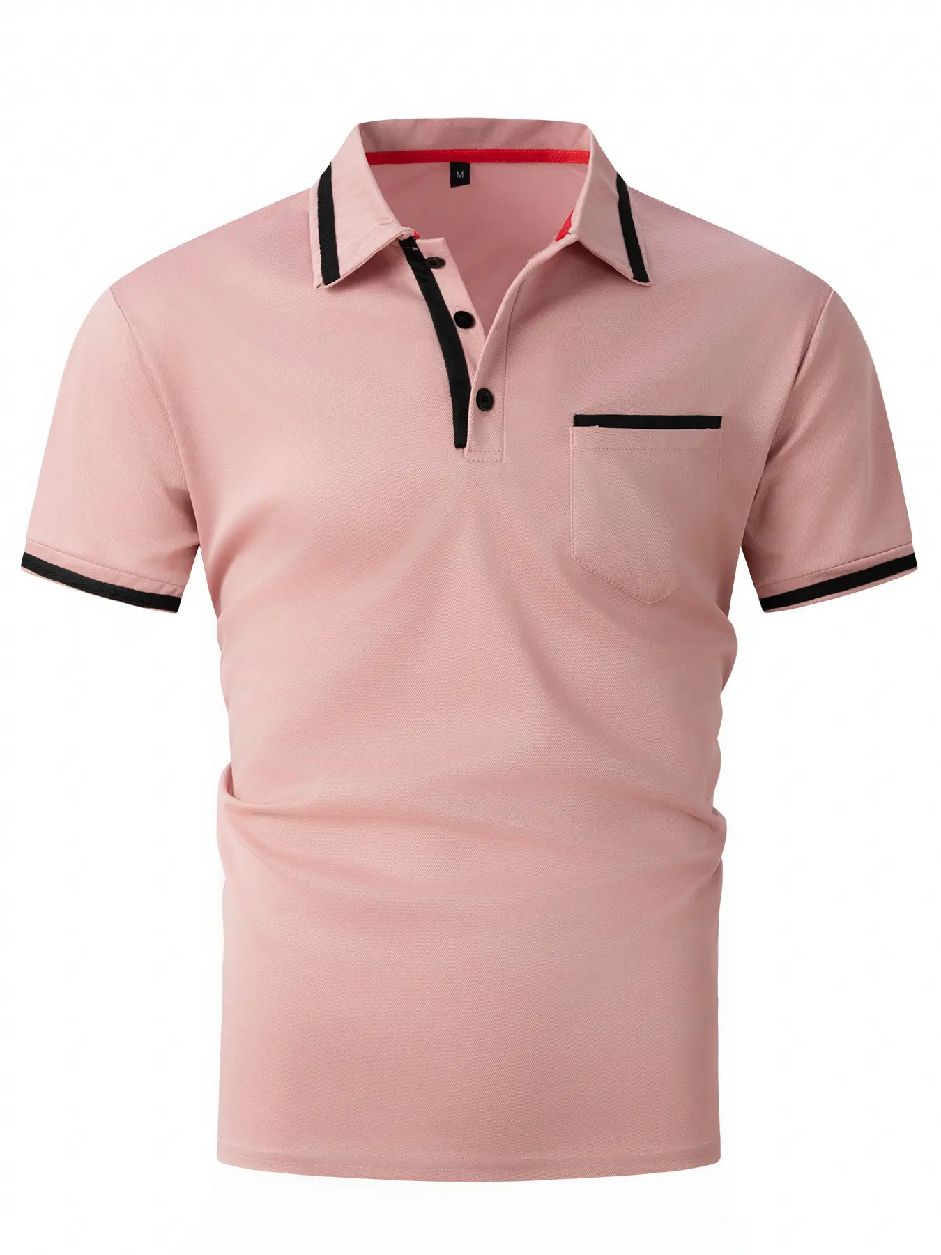 Men's Stylish Basic 3D Digital Print Casual Short-Sleeve Polo Shirt, Breathable Cooling Pocket Top, Lightweight Knot Design for Outdoor Wear