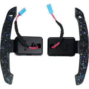 Steering Wheel Magnetic Paddle Shifter for BMW M5 F10/F11/F06/ F12/F13/G30 G31 G38 Carbon Fiber Paddle Shifter Blue Flakes Forged Carbon