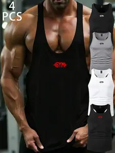 Muscle Fit Gym Stringer Tank Top | Sleeveless Workout ShirtVersatile Bodybuilding Vest for Gym & Daily Wear Gym Wear Athletic Tank